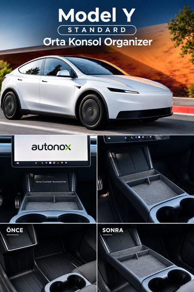 Moonrider Tesla Model Y Juniper Standart Orta Konsol Organizer Yüksek Dayanık...