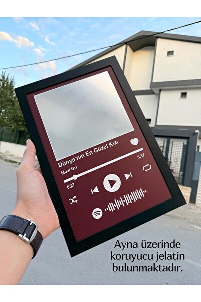 exzone Dünyanın en güzel kızı Spotify kodlu Aynalı Tablo ,çerçeve , Makyaj ay...