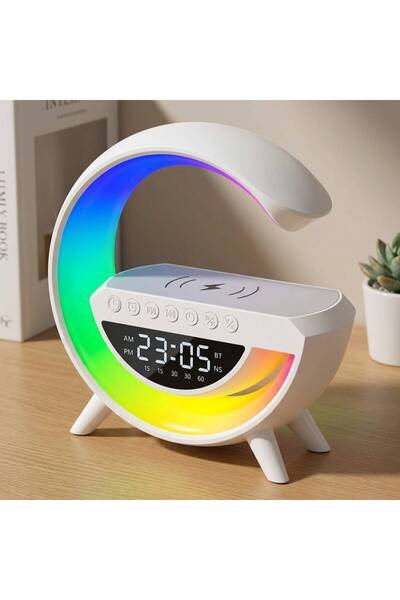 Genel Markalar RGB LED Gece Lambası + Kablosuz Şarjlı Bluetooth Hoparlör ve D...