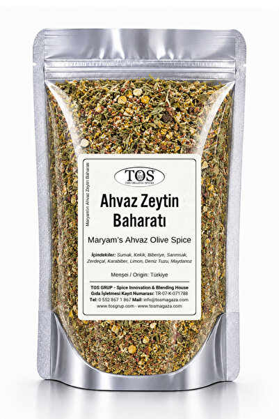 TOS The Organic Spices Maryam'ın Ahvaz Zeytin Baharatı 100 gr Maryam's Ahvaz ...