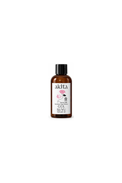 Akita Doğal Yağı Alınmamış Mini Gül Suyu Cam Şişe 50mL