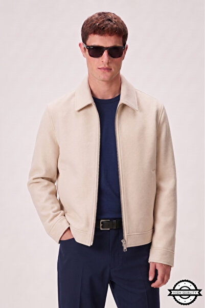 KOCCI Zra model four seasons comfortable cut viral men's short cashmere coat ...