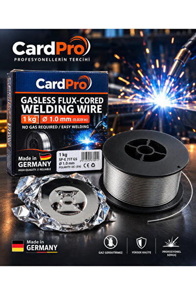 cardpro GAZSIZ GAZALTI KAYNAK TELİ 1 mm 1 kg ORJİNAL