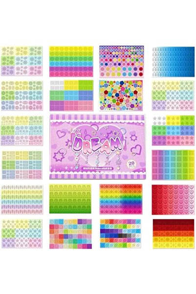 TERRIFI Korean Style K-Pop Idol Decorative Sticker Book, Colorful Aesthetic G...