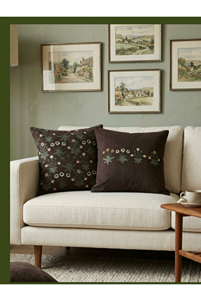 cuboo home Acı kahve Trend ev dekorasyonu kırlent kılıfı seti 2 li 43 x43 cm ...