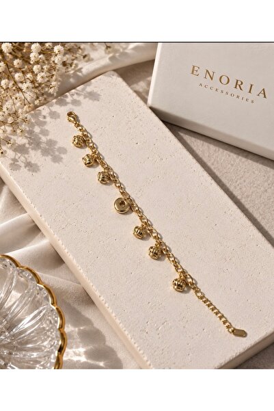 Gold Renk Charm Detaylı Kadın Bileklik