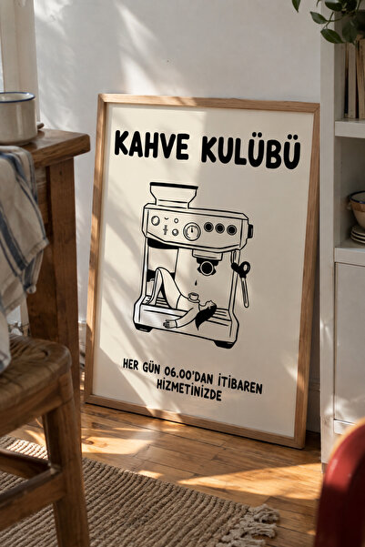 COFFE KAHVE AHŞAP ÇERÇEVELİ POSTER Pinterest Stil Pastel Tonlar Mutfak Dekorasyon Ev Stili Kahve Köşesi PEMBE COFFETIME