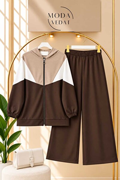MODA VEDAT Women's Hooded Zippered Pants Set -0700