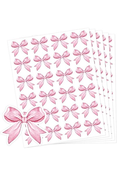 TERRIFI 480 Pieces Pink Bow Stickers for Decoration and Gift Wrapping, Self A...