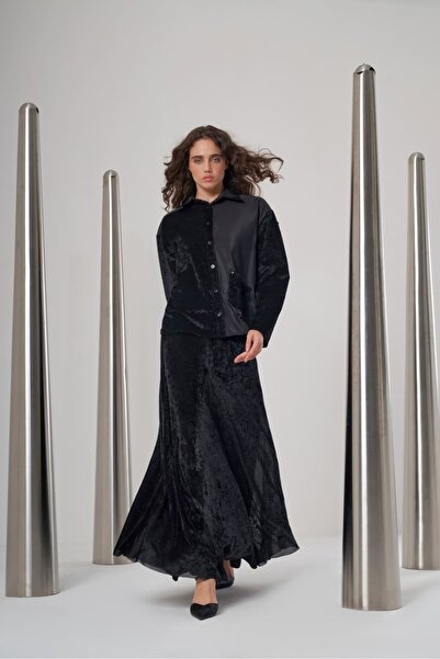 Ceremony 931 Pocket Detail Moss Skirt Suit Black
