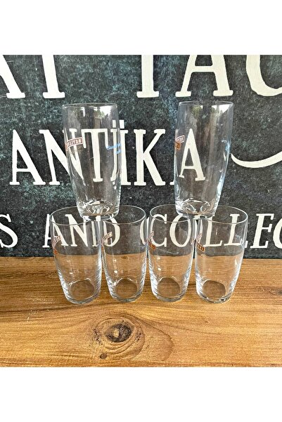 SANAT TACİRİ 6 ADET TOMBUL RAKI BARDAĞI BEYLERBEYİ MEKAN İSMİ YAZILI OJİNAL R...