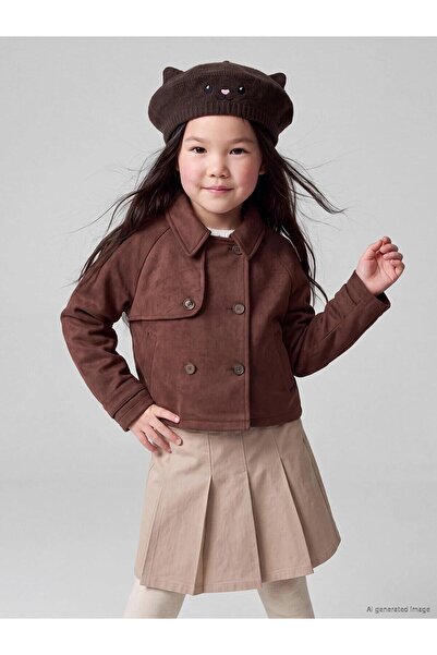 LC Waikiki Oversize Girls' Suede Look Jacket (W6)