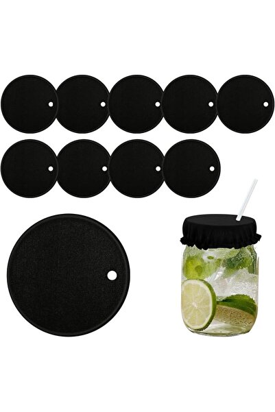 Yelajoy 10 PCS Drink Cover Scrunchie, Reusable Cup Cover with Straw Hole, Was...