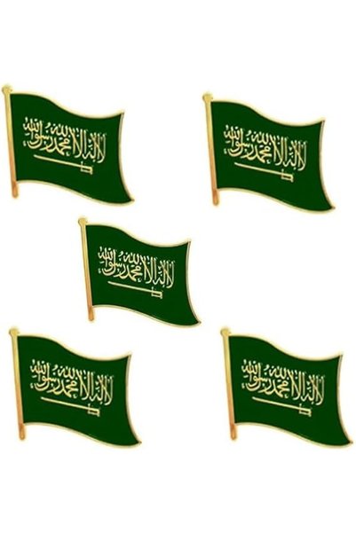 Maxmana Secret 10pcs/5pcs Saudi Arabia Flag Pins KSA Flag Enamel Made Lapel P...