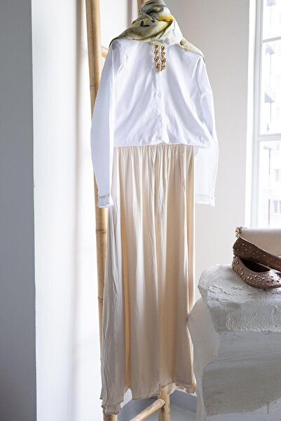ALLDAY Scratched elastic basic skirt