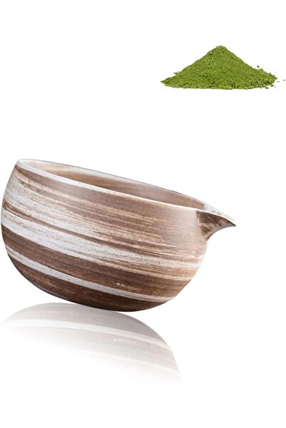 Sweet seven ® Handmade Japanese Style Matcha Bowl with Spout - 600ml Chawan f...