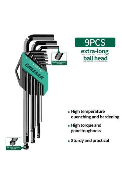 Choice 039846 GREENERY Highstrength Allen Key Hex Wrench Set MultiSize Hexago...
