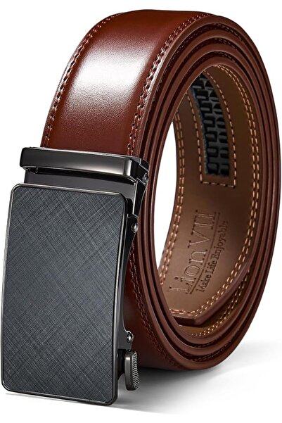 GENERAL Men's Belt Genuine Leather Adjustable Buckle Belt for Men Cut to Fit