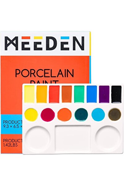 MEEDEN صينية ألوان سيراميك، صينية خلط من البورسلين، صينية ألوان مستطيلة الشكل...