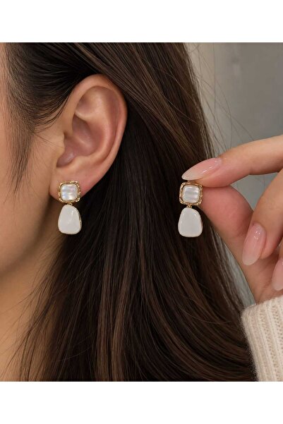mz mazalinda Gold Color Design Women's Earrings with Stones