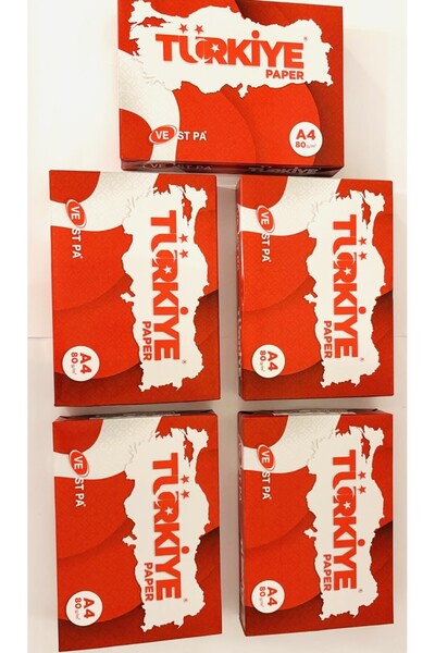 SEAROCK Türkiye Copy A4 Fotokopi Kağıdı 80 gr 500 Yaprak 1 Koli (5 Top 2500 Y...