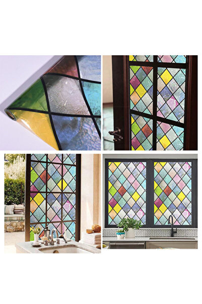 Choice 30x100cm WP123 Magnolia Window Film Static Cling Heat-Control Privacy ...