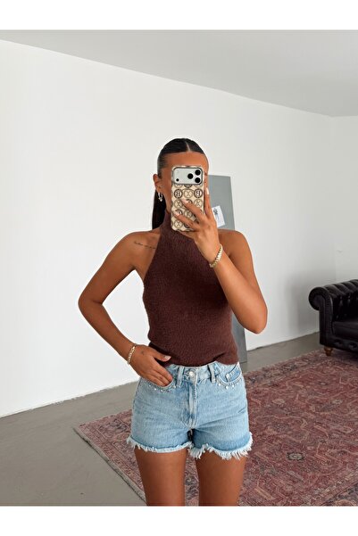 myd Backless Soft Blouse - Brown