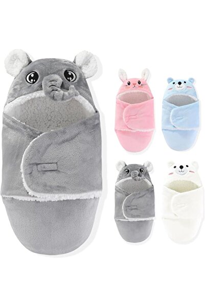 Yelajoy Swaddles for Newborns, Gray Elephant Personalized Infant Arms Up Cute...