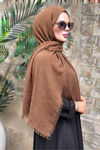 Nazellaa Poloist Bürümcük Shawl Caramel Brown