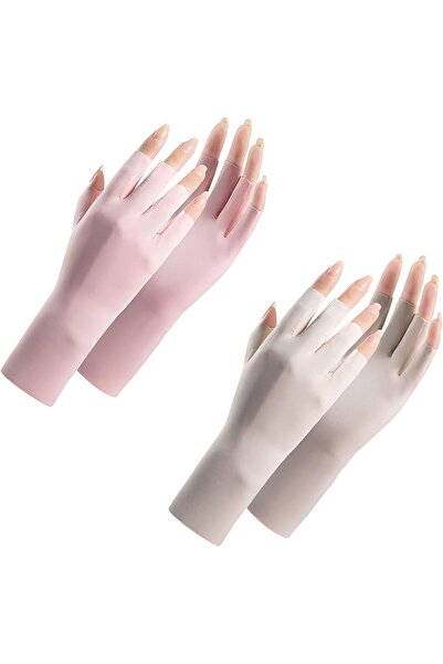 X SPRING Women Sunblock Gloves, UV Protection Fingerless Glove with Non-Slip ...