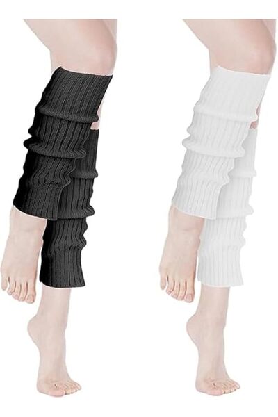 YRQX 2 Pairs Womens Leg Warmers, Over the Knee Ribbed Knit Leg Warmer,Thick F...