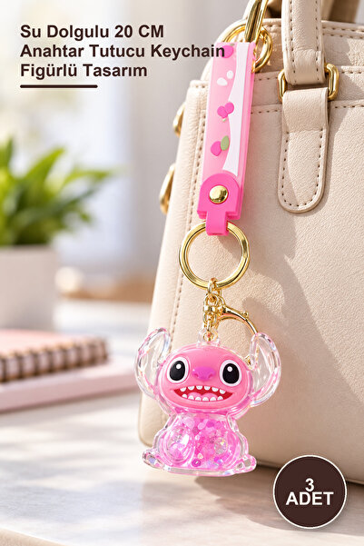 Yenilig 3 Pieces of Water-Filled Silicone Keychain – Water-Filled 20 cm Key H...