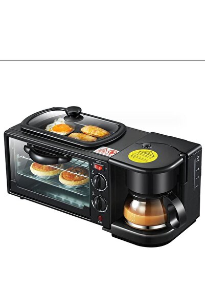 Nexa 3-in-1 Breakfast Station Center - Toaster Oven, Frying Pan & Coffee Maker