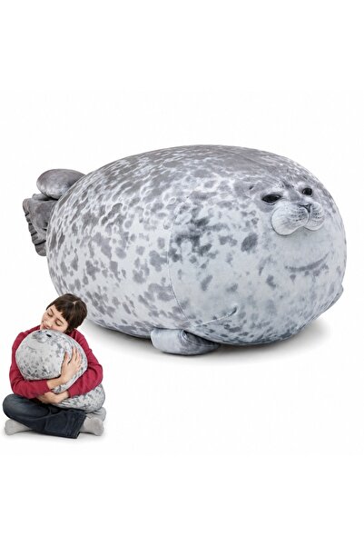 Ayawaska Jucarie de plus foca 60 cm, jucarie de plus moale 3 in 1 pentru copi...