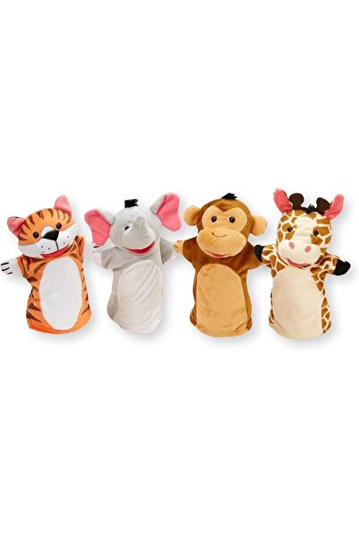 Melissa & Doug دمى يدوية على شكل أصدقاء حديقة الحيوان من ميليسا آند دوغ