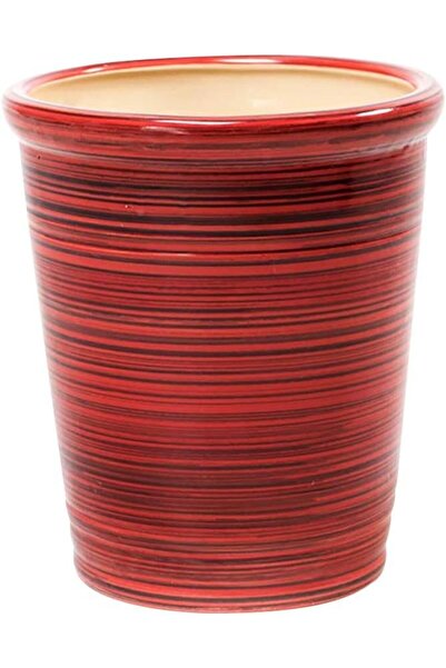 sultan garden center Round Ceramic Pot with Overlapping, 19 cm x 25 cm Size, ...