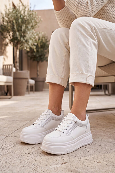 Ewoll 1174 Women's Hidden Heel Shoes White