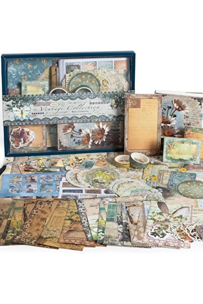 AZONEE Vintage Scrapbooking Kit, Garden Slow Time Series with Journaling/Scra...
