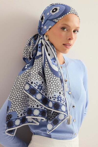 Imannoor Mozaik Papatya Saks Cotton Floss Shawl 70X210