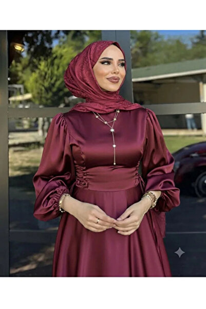 Çapraz Bağlamalı Saten Abiye