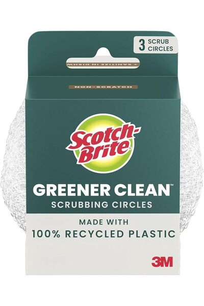 Scotch Brite دوائر تنظيف سكوتش-برايت جرينر كلين المعاد تدويرها، 3 وحدات/عبوة ...
