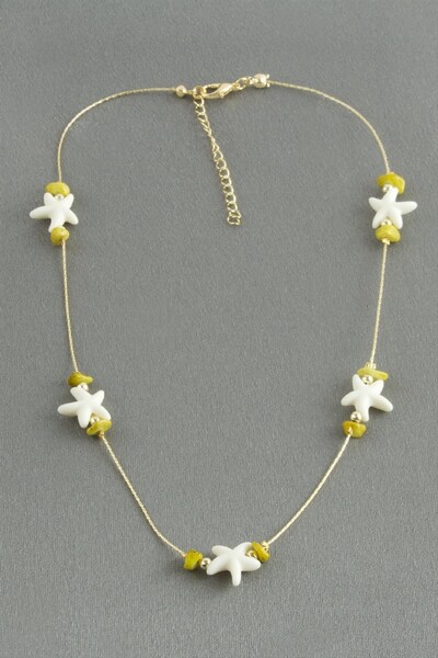 Angel Of Life Starfish Cracked Natural Stone Necklace