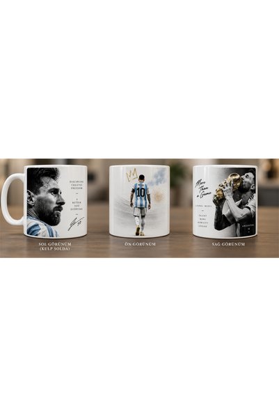 Lionel Messi Dünya Kupası Tasarımlı Kupa Bardak