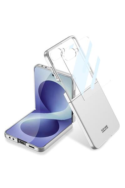 Microsonic For Samsung Galaxy Z Flip 8 Case Shape Hard Cover Silver [Case Com...