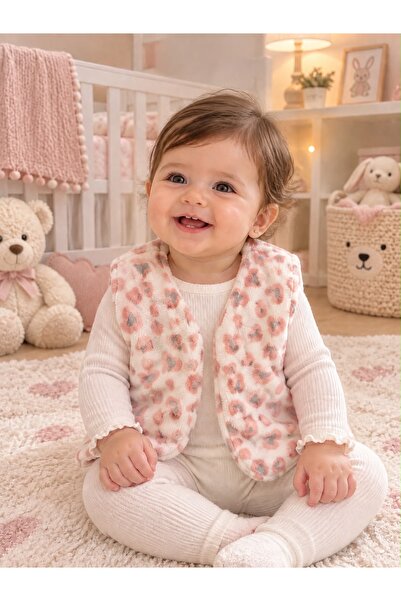 Baby Mii İthal Kumaş Kalp Desenli Bolero