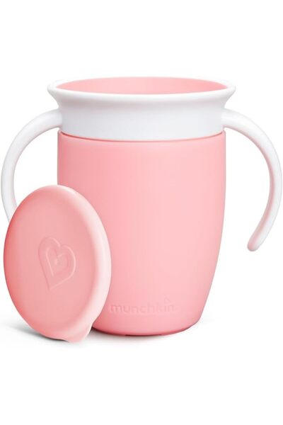 Munchkin - Miracle 360° Trainer Cup with Lid 1pk 7oz - Pink