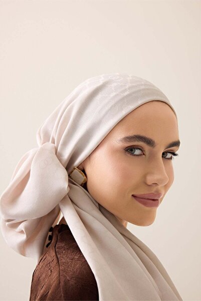 Imannoor Window Cage Powder Ramy Jacquard Shawl 70X210