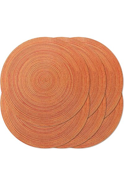 GENERAL Noctiflorous 15 Inch Round Placemats Set of 6 Durable Braided Woven H...