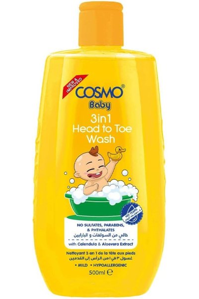 CD Cosmo Designs غسول كوزمو للعناية بالأطفال 3 في 1 من الرأس إلى القدمين 500 ...