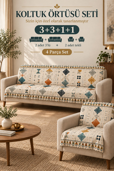GECE HOME Çok Amaçlı Modern Bohem Kadife Kaymaz süngerli Koltuk Örtüsü, Çekya...
